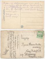 Budapest X. Kőbánya, Kerületi előljáróság, Richter gyár belső - 2 db régi képeslap (egyik fotó)