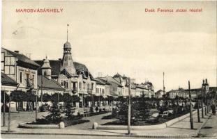 1912 Marosvásárhely, Targu Mures; Deák Ferenc utca, üzletek / street view, shops (EK)