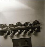 Fotónegatív tétel vegyes témában, 4 db berakóban, (népművészet, utazás, városnézés)