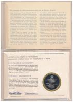 1977. "Sopron 700 éves" Ag emlékérem alkalmi bélyegzéses bélyeges borítékon, angol nyelvű ...