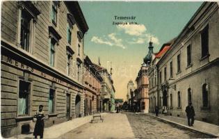 1912 Temesvár, Timisoara; Zapolya utca, vendéglő. L. és P. 3177. / street view, inn, restaurant (EK)