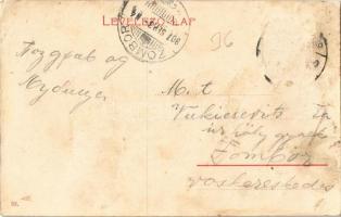 1907 Temesvár, Timisoara; Losonczy tér, Szerb templom, Kerscher üzlete, piaci árusok, csendőr. W. L....