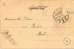 1902 Arad, Japán tea és kávéház, utca télen. Bloch H. kiadása / Japanese tea house and café, street ...