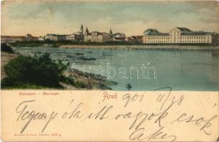 1901 Arad, Maros-part. Römmler & Jonas / Marosufer / Mures riverside (EK)