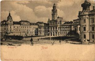 Arad, Városház tér, Városháza, városi vasút. Römmler & Jonas / square, town hall, urban railway (Rb)