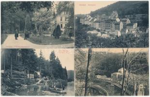 Karlovy Vary, Karlsbad; - 4 pre-1945 unused town-view postcards