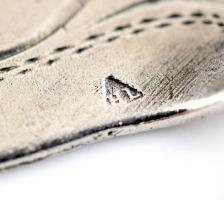 Ezüst (Ag) tortalapát. Jelzett, vésett. 26 cm, 126 g