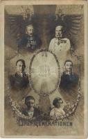 Drei Generationen / Wilhelm II, Franz Joseph I of Austria, Charles I, Wilhelm Crown Prince, Otto (EK)