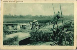 1929 Szalézi missziók Japánban. A rizsföldek öntözőkészüléke / Japanese folklore, irrigation device for the rice fields (EK)