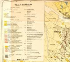 cca 1900 Tatabányai Szénmedence bányaföldtani térképe, készítette: Rozlozsnik Pál, 1:12 500, 70×77,5...