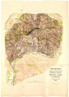 1869 Knyahinya, Ung megyei falu határában 1866. június 9-én történt meteorkő esésének térképe, készí...