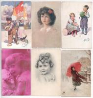 56 db RÉGI motívum képeslap: gyerek / 56 pre-1945 motive postcards: children
