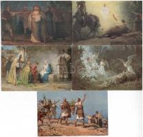 20 db RÉGI motívum képeslap: művész judaika / 20 pre-1945 motive postcards: Judaica art