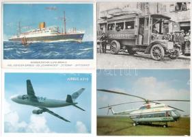 44 db MODERN motívum képeslap: földi, légi és vízi járművek / 44 modern motive postcards: land, air and water vehicles