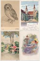 60 db RÉGI képeslap vegyes minőségben: külföldi városok és motívumok / 60 pre-1945 postcards in mixed quality: European towns and motives