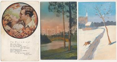 60 db RÉGI képeslap  vegyes minőségben: külföldi városok és motívumok / 60 pre-1945 postcards in mix...