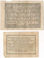 1849. 30Kr "Kincstári utalvány" + 1849. 2Ft "Kincstári utalvány" T:III 2Ft-on an...