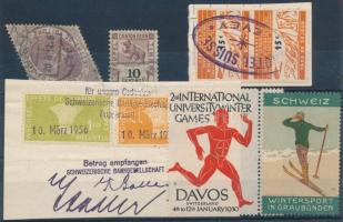 Svájc 8 db bélyeg + levélzáró