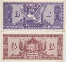 1946. 10.000BP + 100.000BP + 1.000.000BP + 10.000.000BP T:II-III szép papír