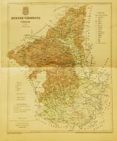 1895 Borsod vármegye térképe / Map of Borsod county 30x25 cm