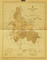 1895 Brassó vármegye térképe / Map of Brassó county 30x25 cm