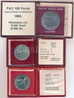 1983. 100ft Cu-Ni "FAO-SOROZAT II. - Több gabonát a világnak" +  1983. 100Ft alpakka "...