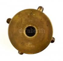 1916 Töltényhüvelyből készült réz hamutartó, d: 10 cm