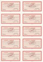 1999. "Zalai Nyomda Részvénytársaság" 2000db névre szóló törzsrészvénye egyben, egyenként ...