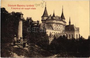 1909 Bajmóc, Bojnice; vár nyugati oldala. 582. Gubits B. kiadása (W.L.?) / castle