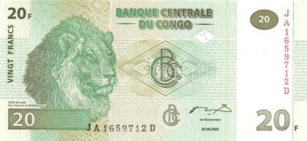 Kongó 2003. 10Fr, 20Fr T:I