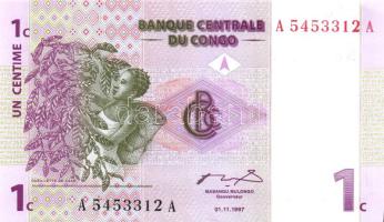 Kongó 1997. 1c, 5c, 10c, 20c, 50c T:I Összesen 5klf db!
