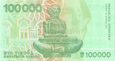 Horvátország 1991-93. 1D, 5D, 10D, 25D, 100D, 50.000D, 100.000D T:I Összesen 7klf db!