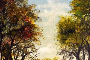 MCP jelzéssel: Vízparti táj. Olaj, farost. 34x27,5 cm