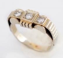 Arany(Au) 14K gyűrű, jelzett, méret: 54, bruttó: 4,4 g