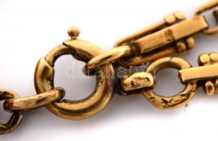 Arany(Au) 14K nyaklánc, 14K medállal, jelzett, h: 45 cm, nettó: 14,6 g