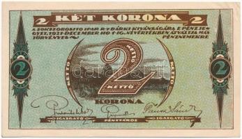 Budapest 1921. 2K Sokszorosító Ipar Részvénytársaság szükségpénze T:II ragasztásnyom Adamo BUC-250.5