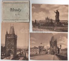16 db RÉGI cseh képeslap: Prága és várak / 16 Czech postcards: Praha and castle