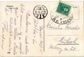 Ungvár, Uzshorod, Uzhhorod, Uzhorod; Vecer na Uzi / Ung folyó este / Uzh river at night + "1938...