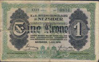 Nezsider/hadifogolytábor 1916. 1K T:III