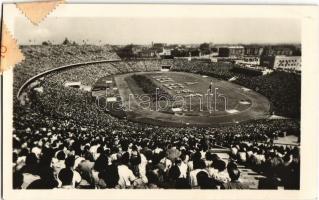 1953 Budapest XIV. A Népstadion ünnepélyes megnyitója. Képzőművészeti Alap Kiadóvállalat / Opening ceremony of the Peoples Stadium + So. Stpl