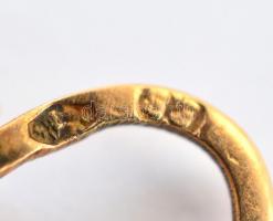 Arany(Au) 14K ékszerek, 3 db, jelzéssel és jelzés nélkül, bruttó: 4,9 g