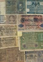 Német Birodalom 1900-as évek elejétől 1930-as évekig 38db bankjegy T:vegyes