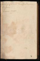1780 Kézírásos füzet német és francia nyelven, irodalom, tudomány témákkal, kb 100 oldal