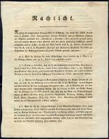1805. II.Ferenc Lottó-játéktervezete és kifizetési előírásai, valamint 2db - piros és fekete - minta...