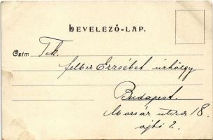 Boldog Húsvéti Ünnepeket! / Easter greeting card, boy riding a sheep. litho (EK)