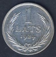 Litvánia 1924. 1L Ag T:2/3+