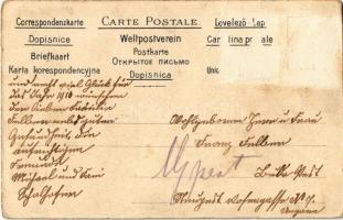 Fröhliche Weihnachten / Christmas greeting art postcard, lady with toys. Serie 708. No. 6. litho (Rb...