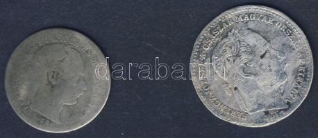 1869Gy.F. 20kr Ag T:3-/4+ + 1870K.B. 10kr Ag T:4