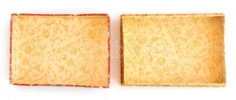 cca 1920-30 Floris bonbonos karton doboz fedéllel, Kozma Lajos (1884-1948) grafikus terve alapján, s...