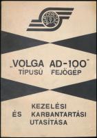 cca 1970 Volga AD-100 típusú fejőgép kezelési és karbantartási utasítása. 69 p. + XIII t. + fekete fehér képek és ábrák. Papírkötés.